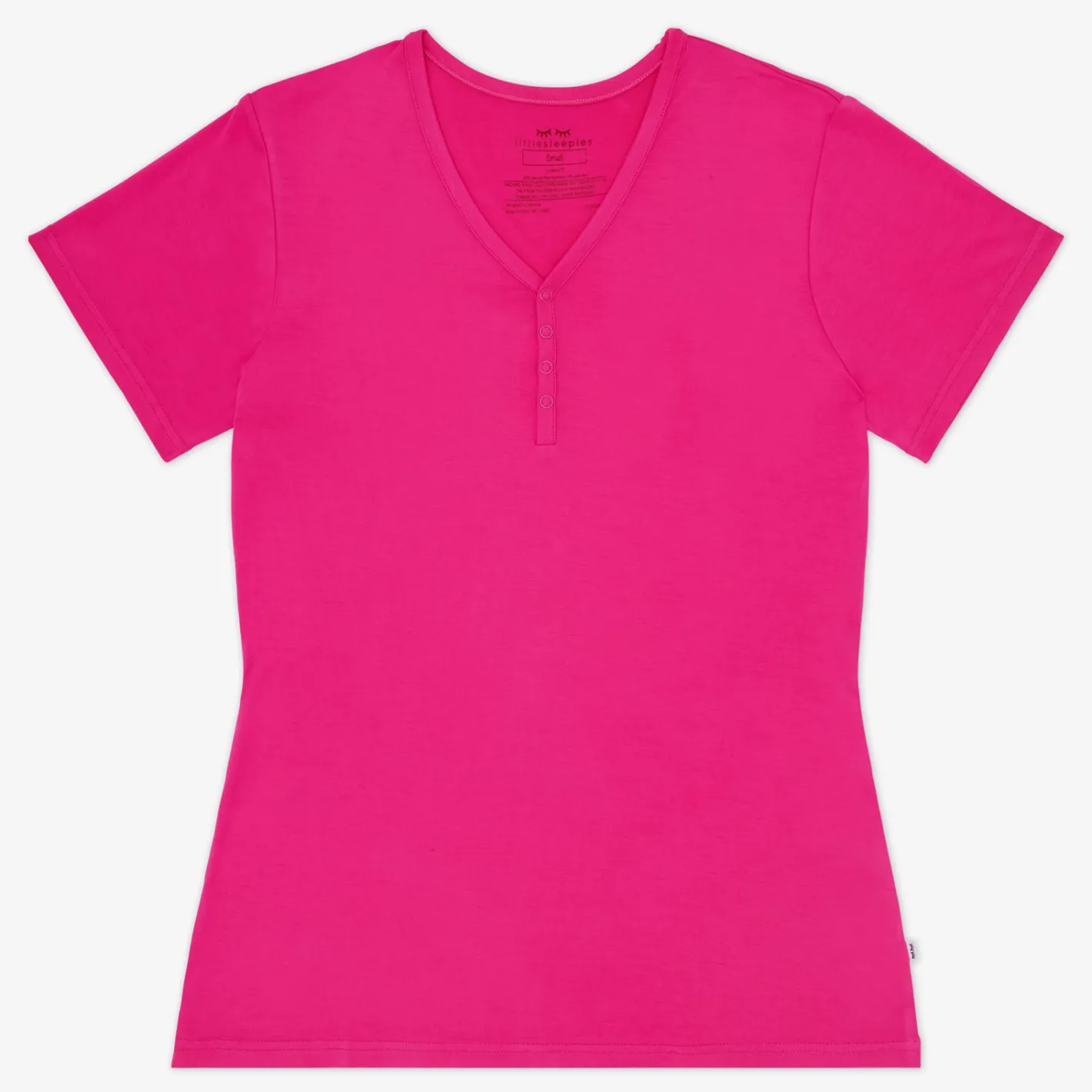 Mommy & Me|Mommy & Me<Little Sleepies Women's Short Sleeve Pajama Top Mighty Magenta