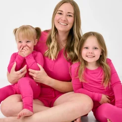 Mommy & Me|Mommy & Me<Little Sleepies Women's Short Sleeve Pajama Top Mighty Magenta
