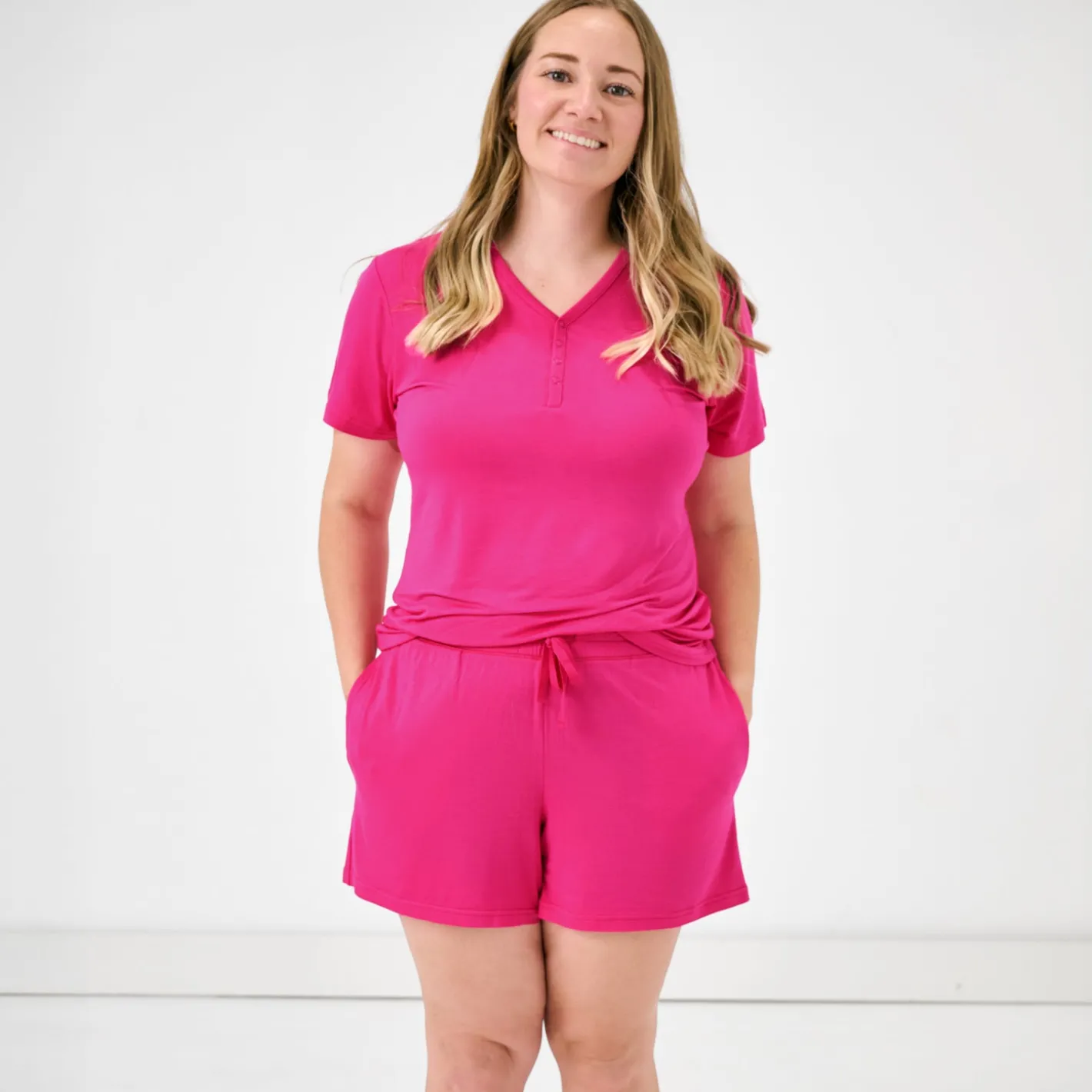 Mommy & Me|Mommy & Me<Little Sleepies Women's Pajama Shorts Mighty Magenta