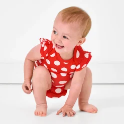 Bamboo Baby Clothes|Bodysuits<Little Sleepies Flutter Bodysuit Minnie Polka Dot