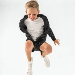 Everyday Essentials|Everyday Essentials<Little Sleepies Zip Hoodie Monochrome Checks