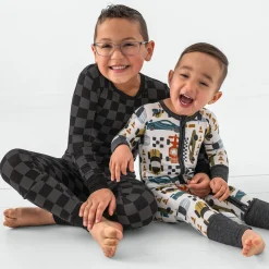 Two-Piece Pj Sets|Two-Piece Pj Sets<Little Sleepies Two-Piece Pajama Set Monochrome Checks