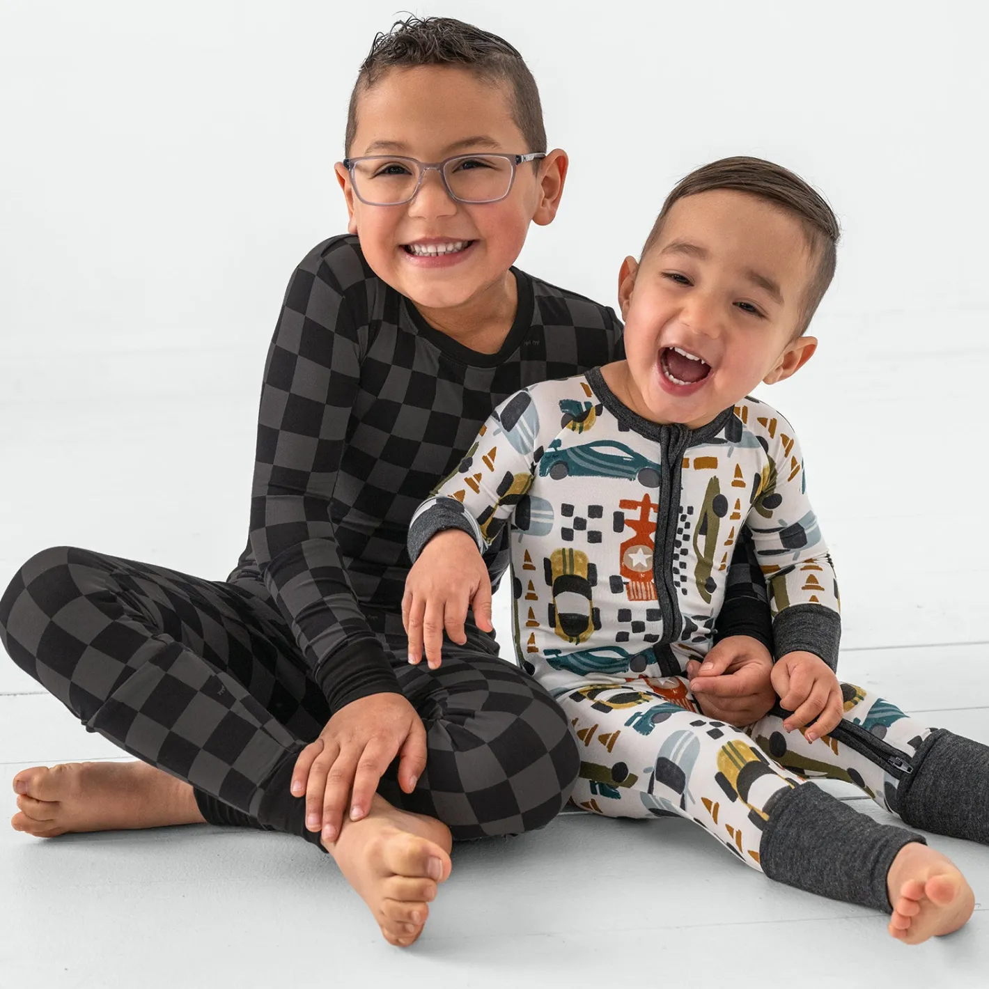 Two-Piece Pj Sets|Two-Piece Pj Sets<Little Sleepies Two-Piece Pajama Set Monochrome Checks
