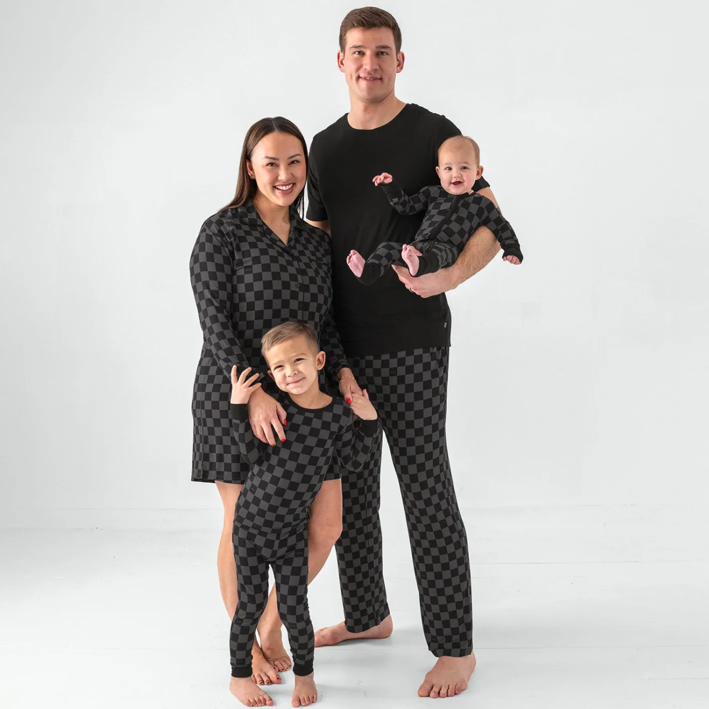 Two-Piece Pj Sets|Two-Piece Pj Sets<Little Sleepies Two-Piece Pajama Set Monochrome Checks
