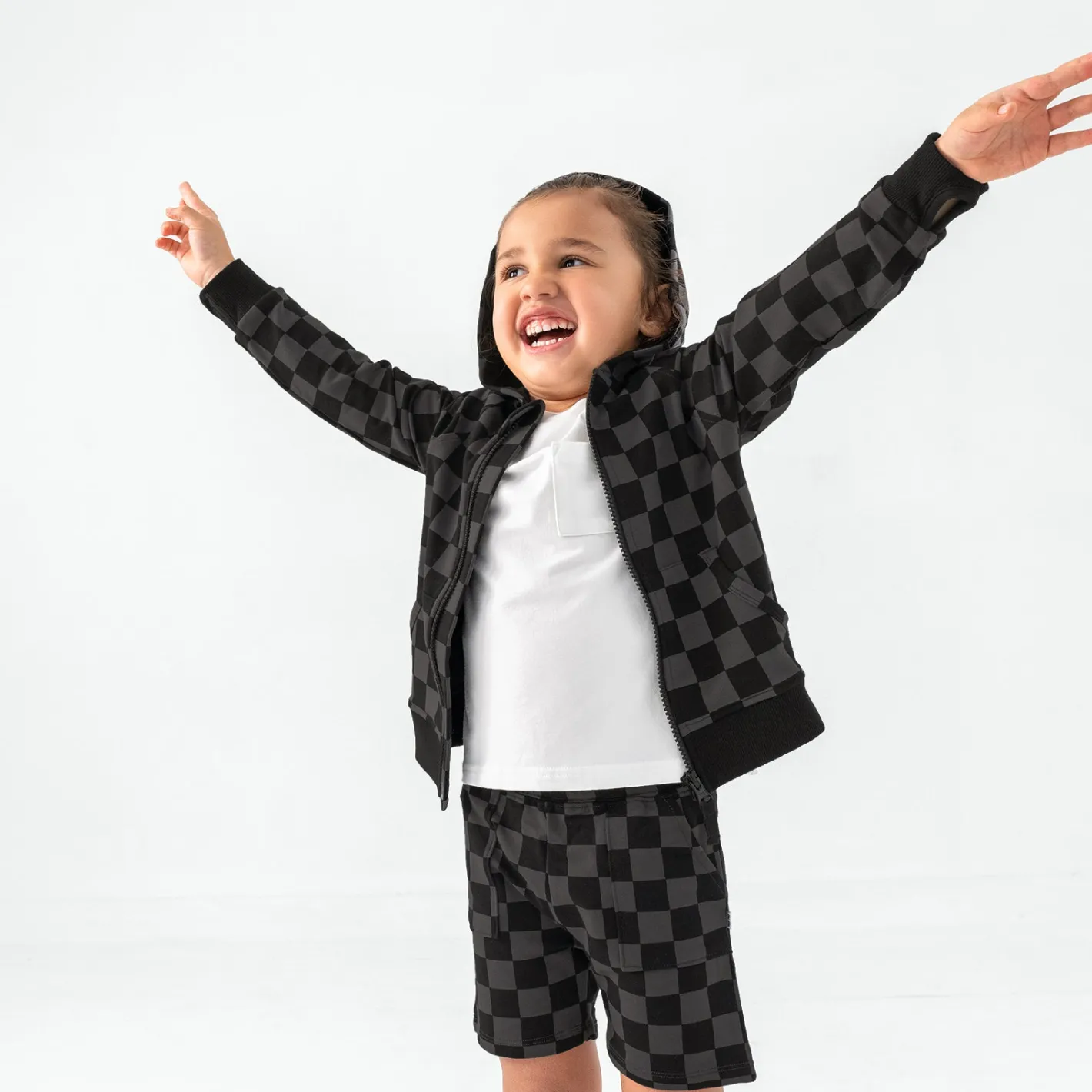 Everyday Essentials|Everyday Essentials<Little Sleepies Shorts Monochrome Checks