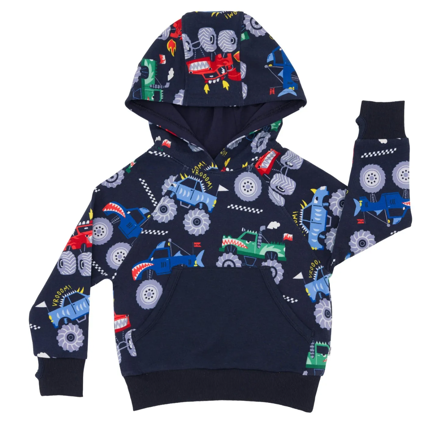Tops & Tees|Tops & Tees<Little Sleepies Pullover Hoodie Monster Truck Madness