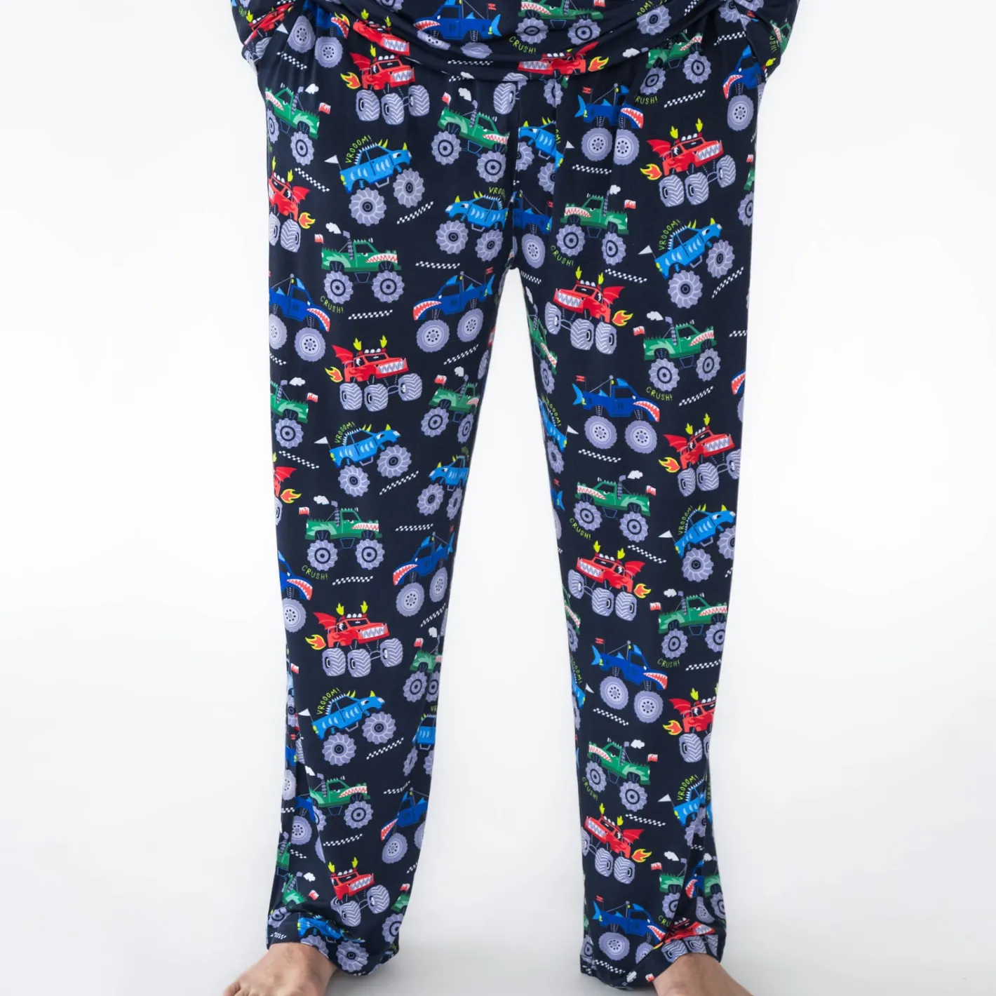 Daddy & Me|Full Family Matching<Little Sleepies Men's Pajama Pants Monster Truck Madness