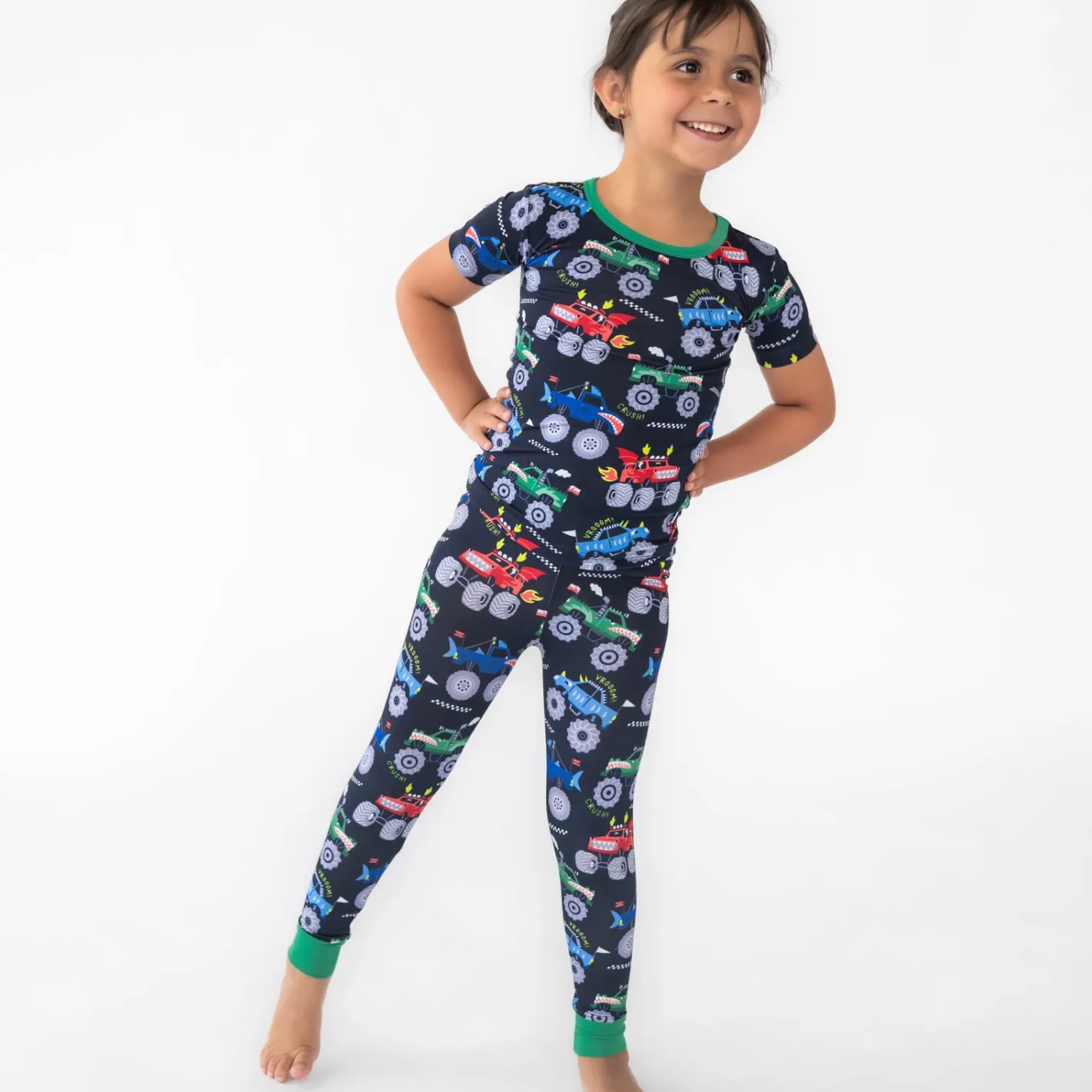 Two-Piece Pj Sets|Two-Piece Pj Sets<Little Sleepies Two-Piece Pajama Set Monster Truck Madness
