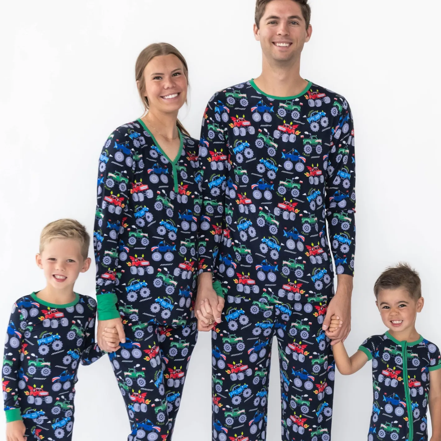 Mommy & Me|Mommy & Me<Little Sleepies Women's Pajama Top Monster Truck Madness