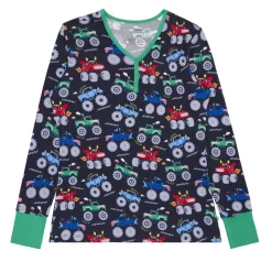 Mommy & Me|Mommy & Me<Little Sleepies Women's Pajama Top Monster Truck Madness