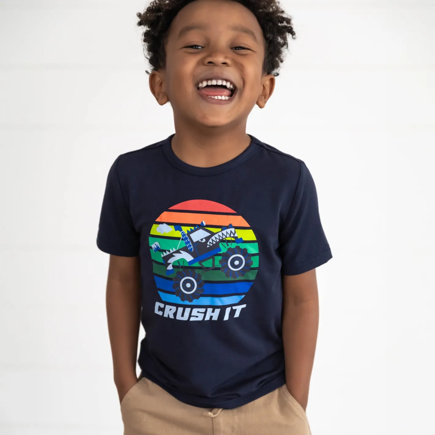 Tops & Tees|Tops & Tees<Little Sleepies Graphic Tee Monster Truck Madness