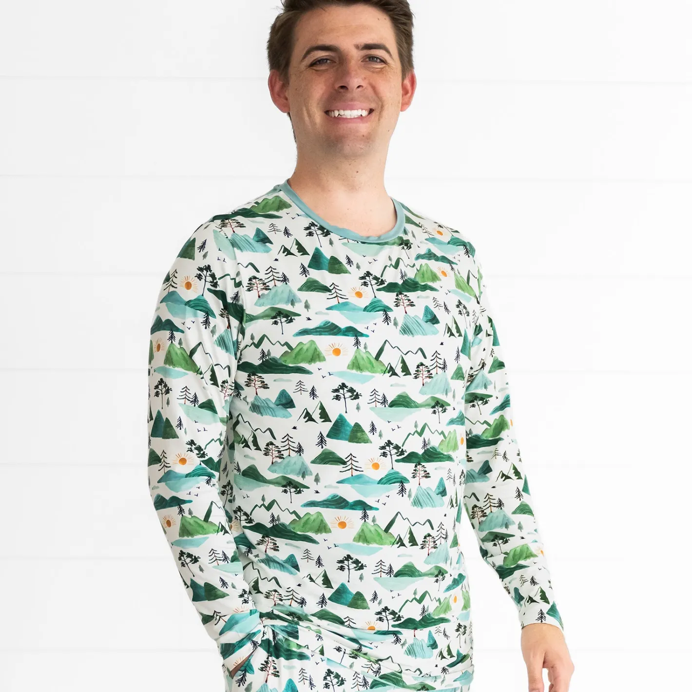 Men's<Little Sleepies Men's Pajama Top Mountain Mist