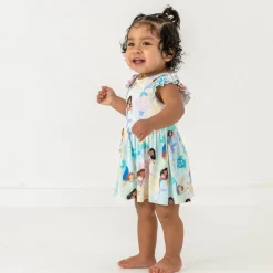 Bamboo Baby Clothes|Bodysuits<Little Sleepies Flutter Twirl Dress with Bodysuit Mystic Mermaids