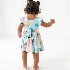 Bamboo Baby Clothes|Bodysuits<Little Sleepies Flutter Twirl Dress with Bodysuit Mystic Mermaids