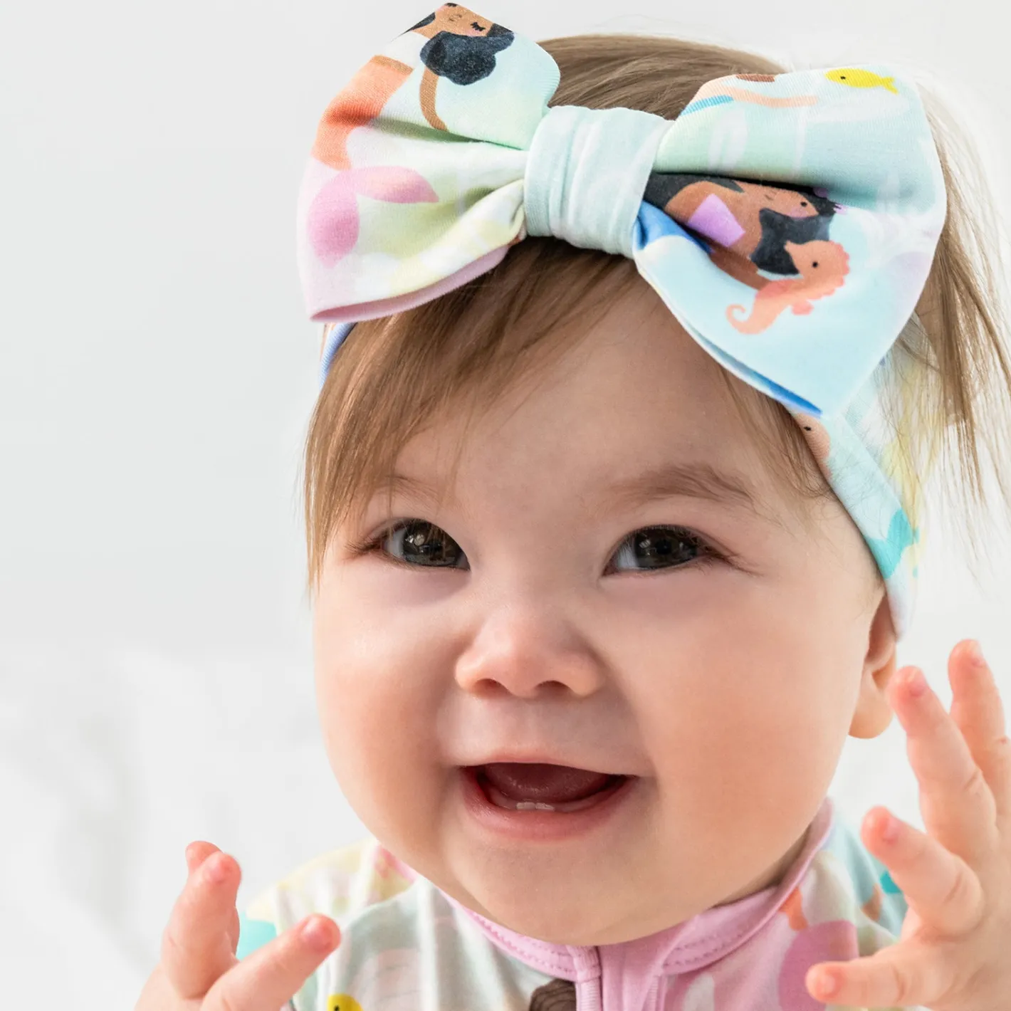 Hats & Headbands<Little Sleepies Luxe Bow Headband Mystic Mermaids