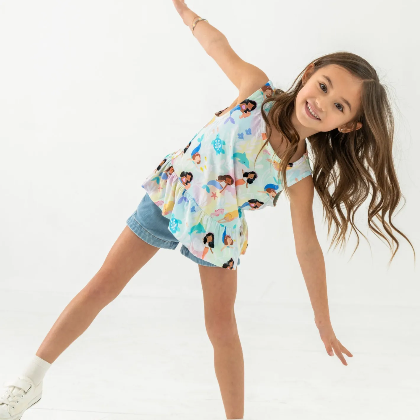 Tops & Tees|Tops & Tees<Little Sleepies Peplum Tank Mystic Mermaids