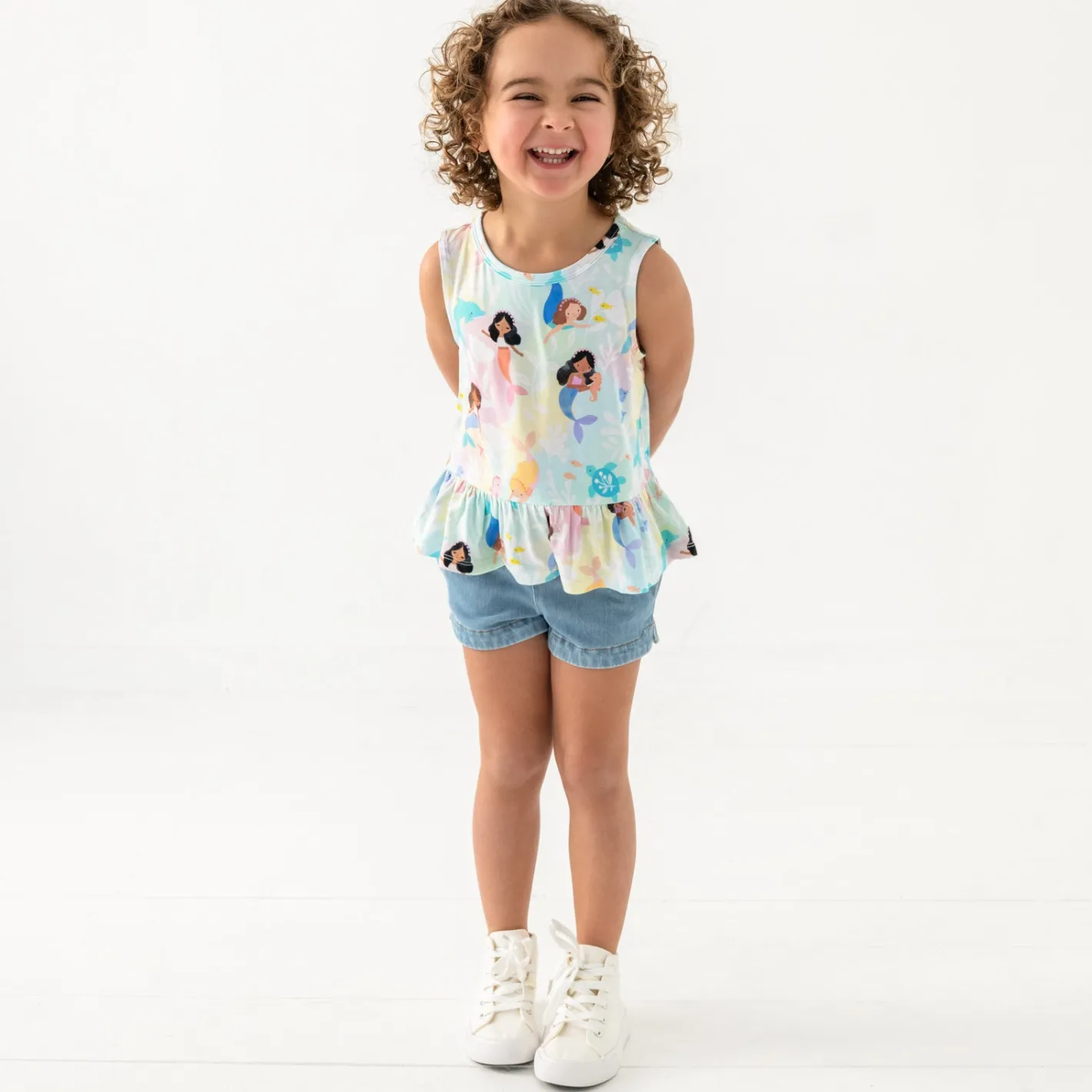 Tops & Tees|Tops & Tees<Little Sleepies Peplum Tank Mystic Mermaids