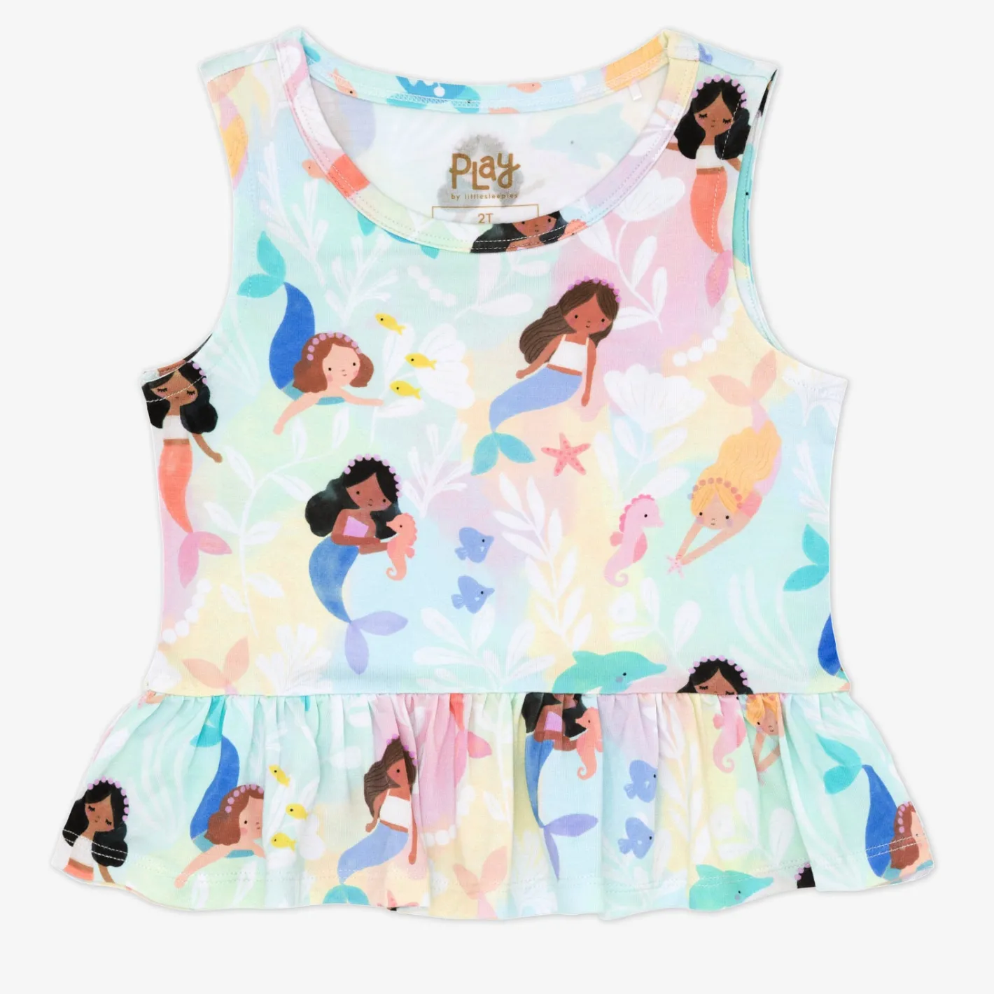 Tops & Tees|Tops & Tees<Little Sleepies Peplum Tank Mystic Mermaids