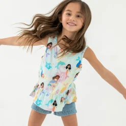 Tops & Tees|Tops & Tees<Little Sleepies Peplum Tank Mystic Mermaids