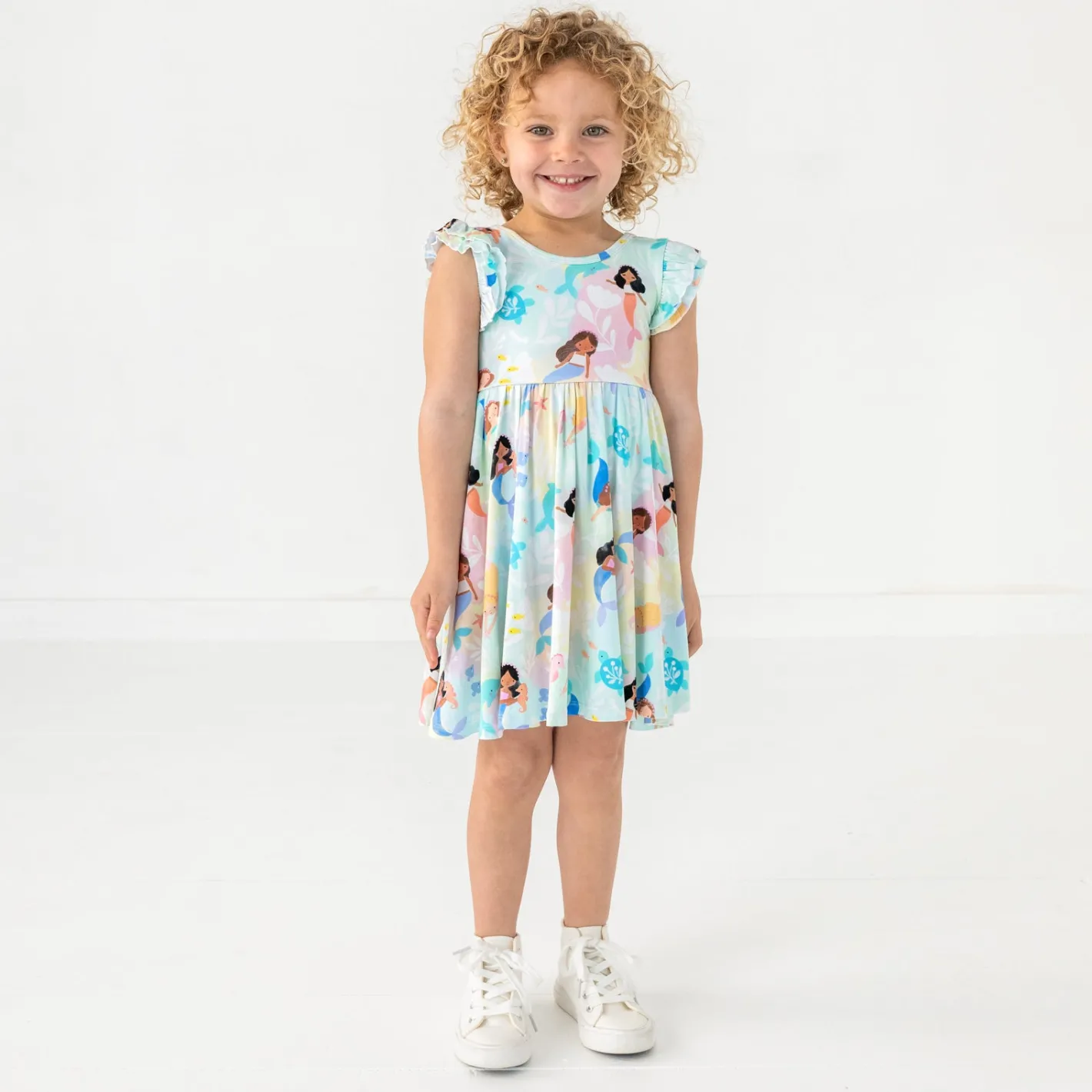 Dresses|Dresses<Little Sleepies Flutter Twirl Dress Mystic Mermaids