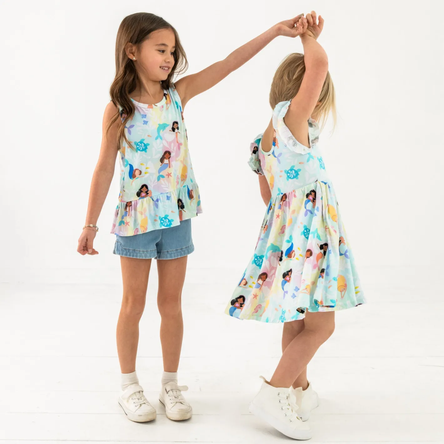 Dresses|Dresses<Little Sleepies Flutter Twirl Dress Mystic Mermaids