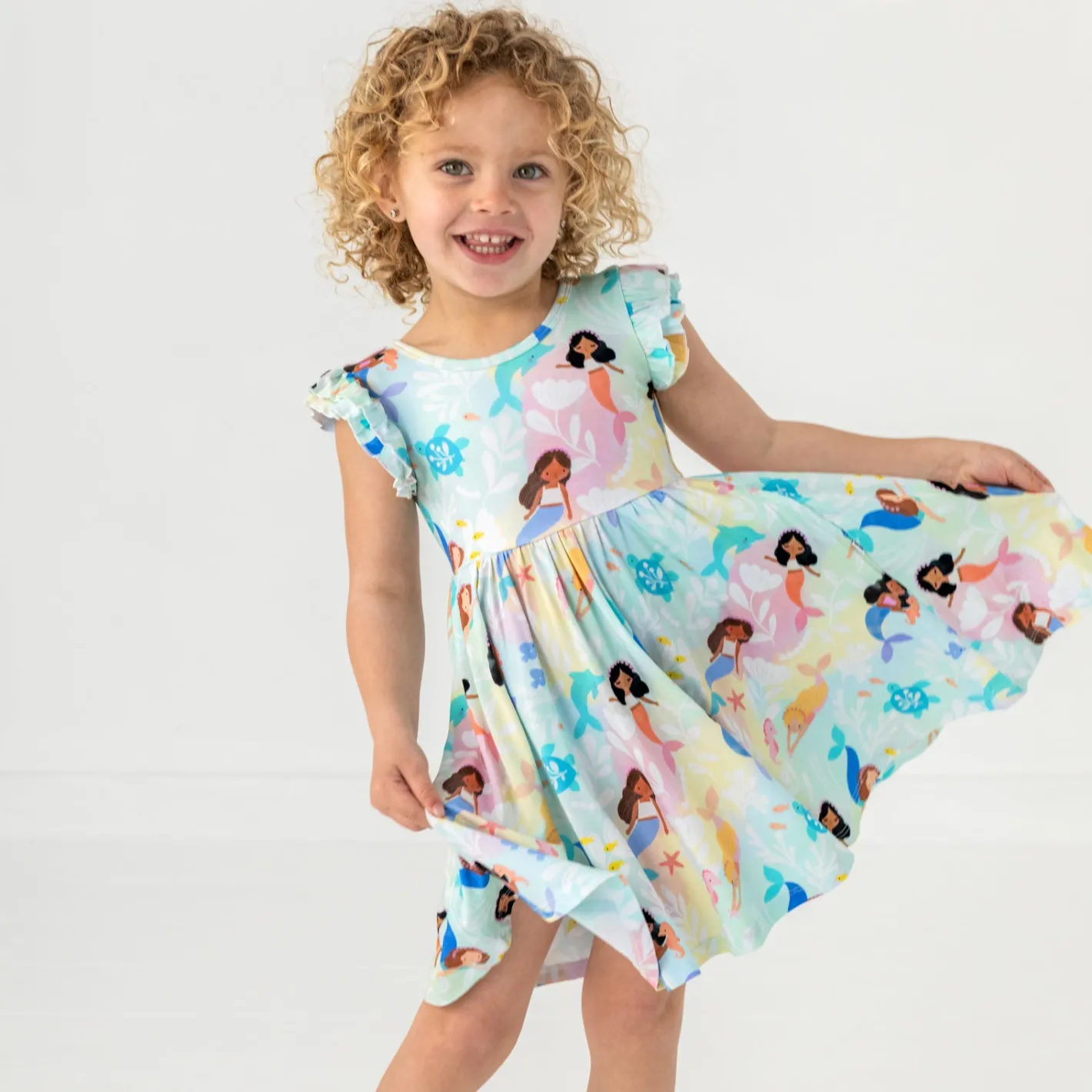 Dresses|Dresses<Little Sleepies Flutter Twirl Dress Mystic Mermaids