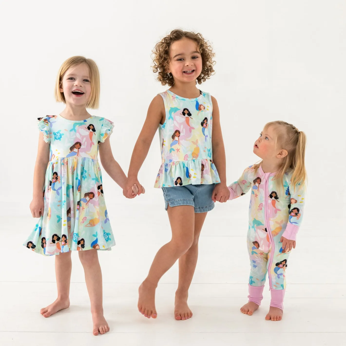 Dresses|Dresses<Little Sleepies Flutter Twirl Dress Mystic Mermaids