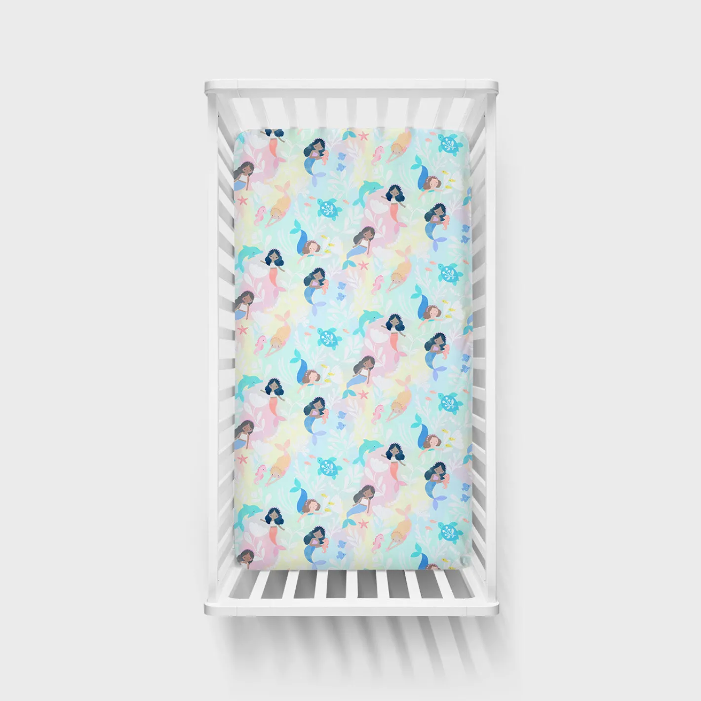 Sheets<Little Sleepies Fitted Crib Sheet Mystic Mermaids