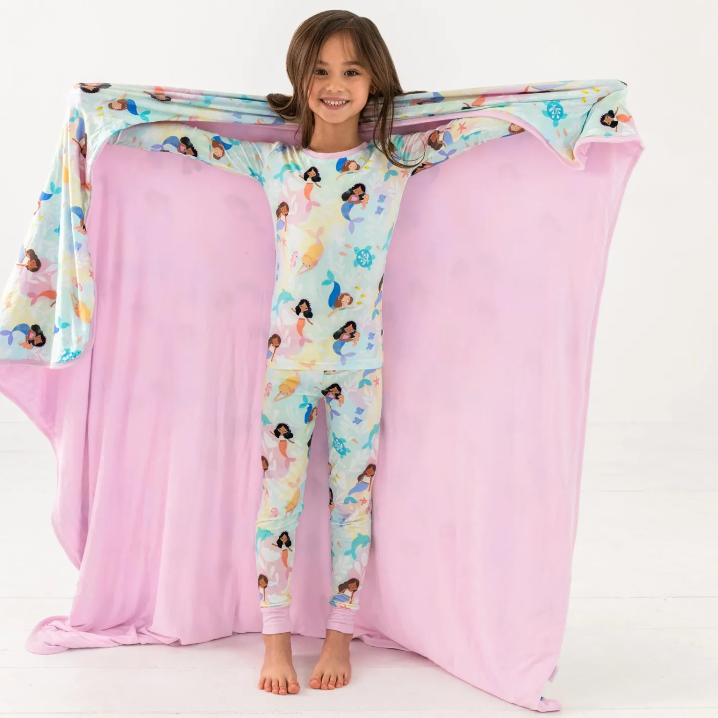 Cloud Blankets|Cloud Blankets<Little Sleepies Large Cloud Blanket® Mystic Mermaids