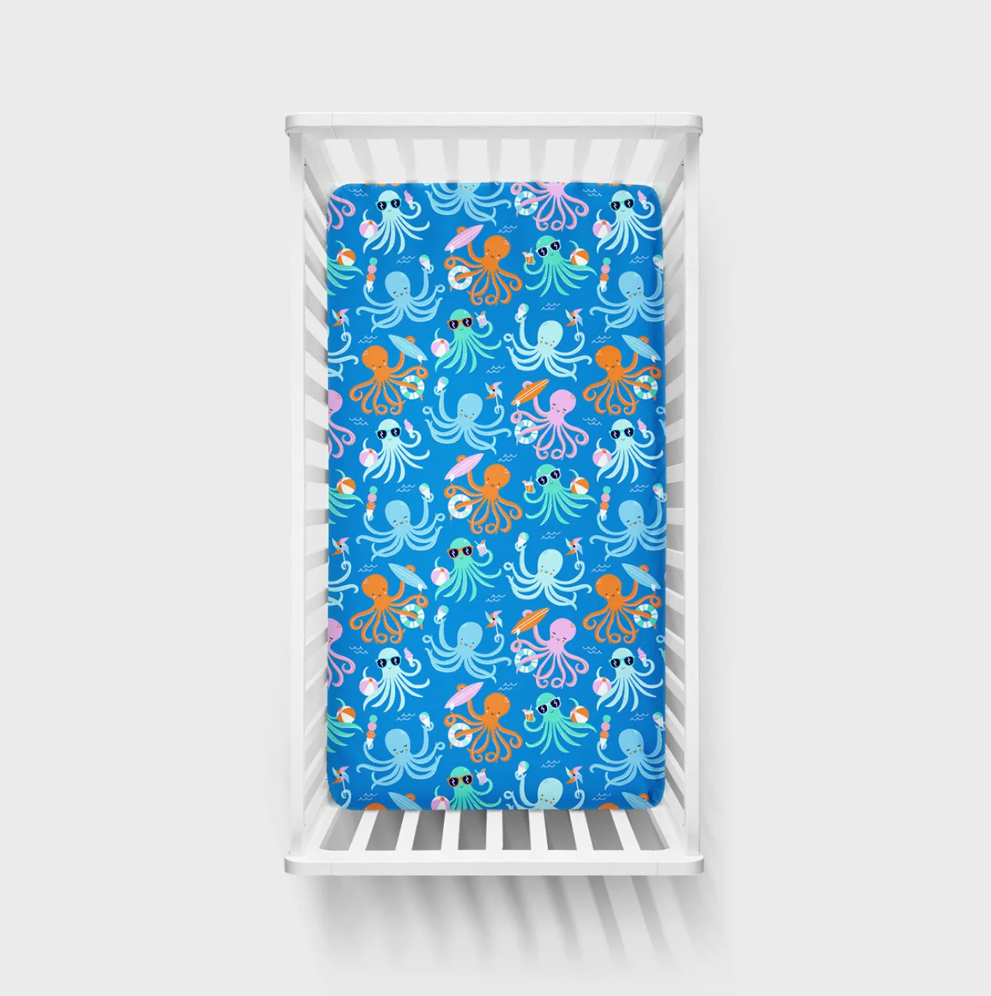 Sheets<Little Sleepies Fitted Crib Sheet Octopus Party