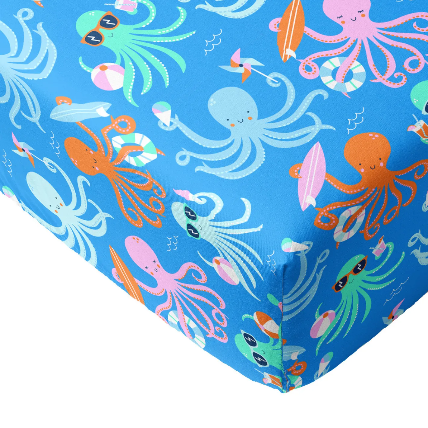 Sheets<Little Sleepies Fitted Crib Sheet Octopus Party