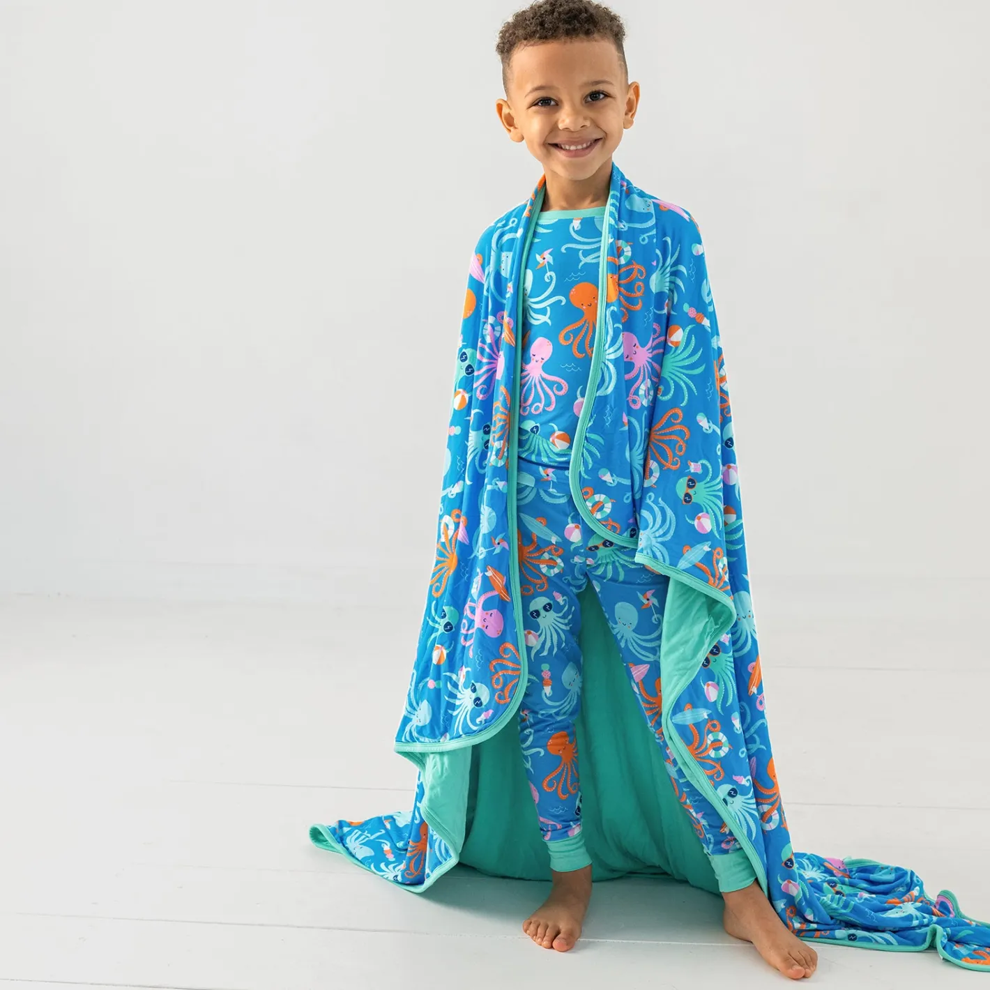 Cloud Blankets|Cloud Blankets<Little Sleepies Large Cloud Blanket® Octopus Party