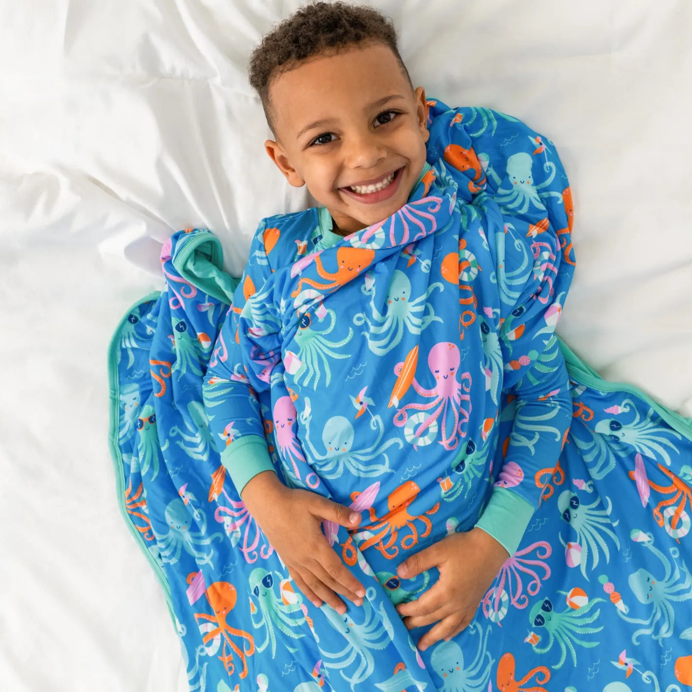 Cloud Blankets|Cloud Blankets<Little Sleepies Large Cloud Blanket® Octopus Party