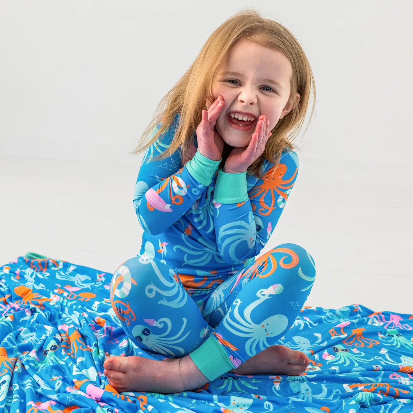 Cloud Blankets|Cloud Blankets<Little Sleepies Large Cloud Blanket® Octopus Party