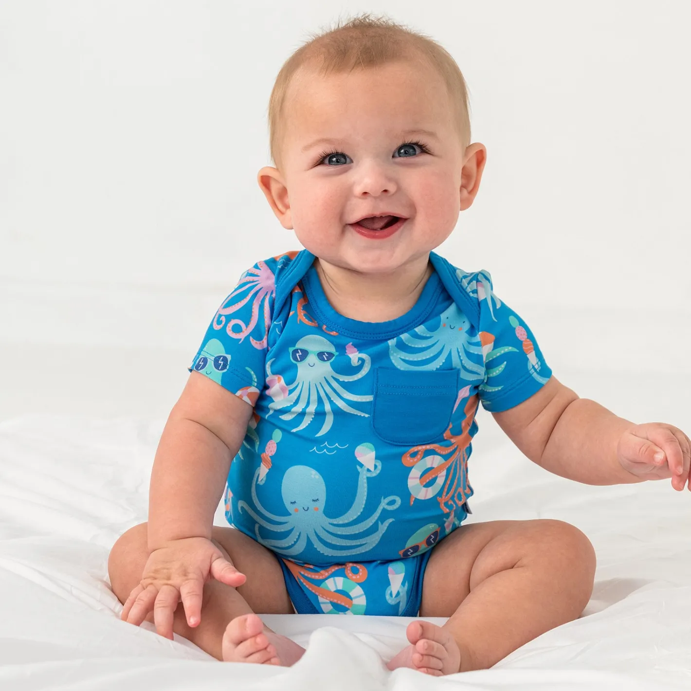 Bodysuits<Little Sleepies Pocket Bodysuit Octopus Party