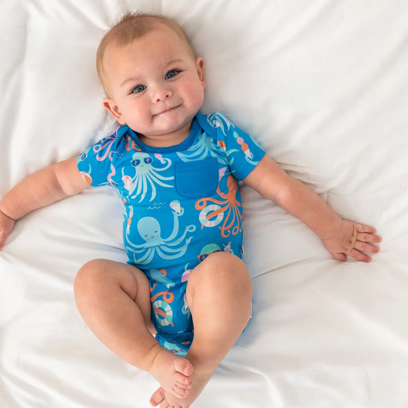 Bodysuits<Little Sleepies Pocket Bodysuit Octopus Party