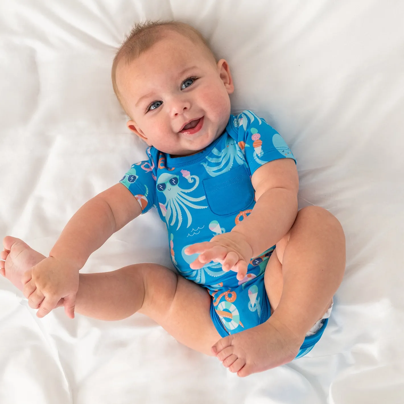 Bodysuits<Little Sleepies Pocket Bodysuit Octopus Party
