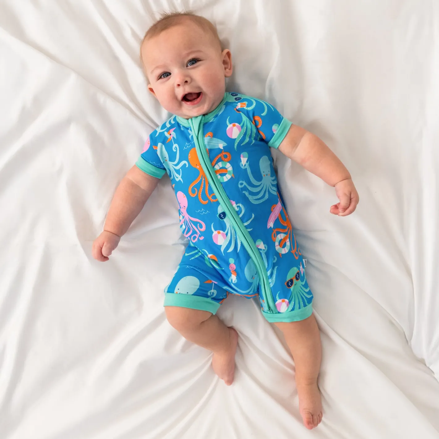 Zippies<Little Sleepies Shorty Zippy Octopus Party
