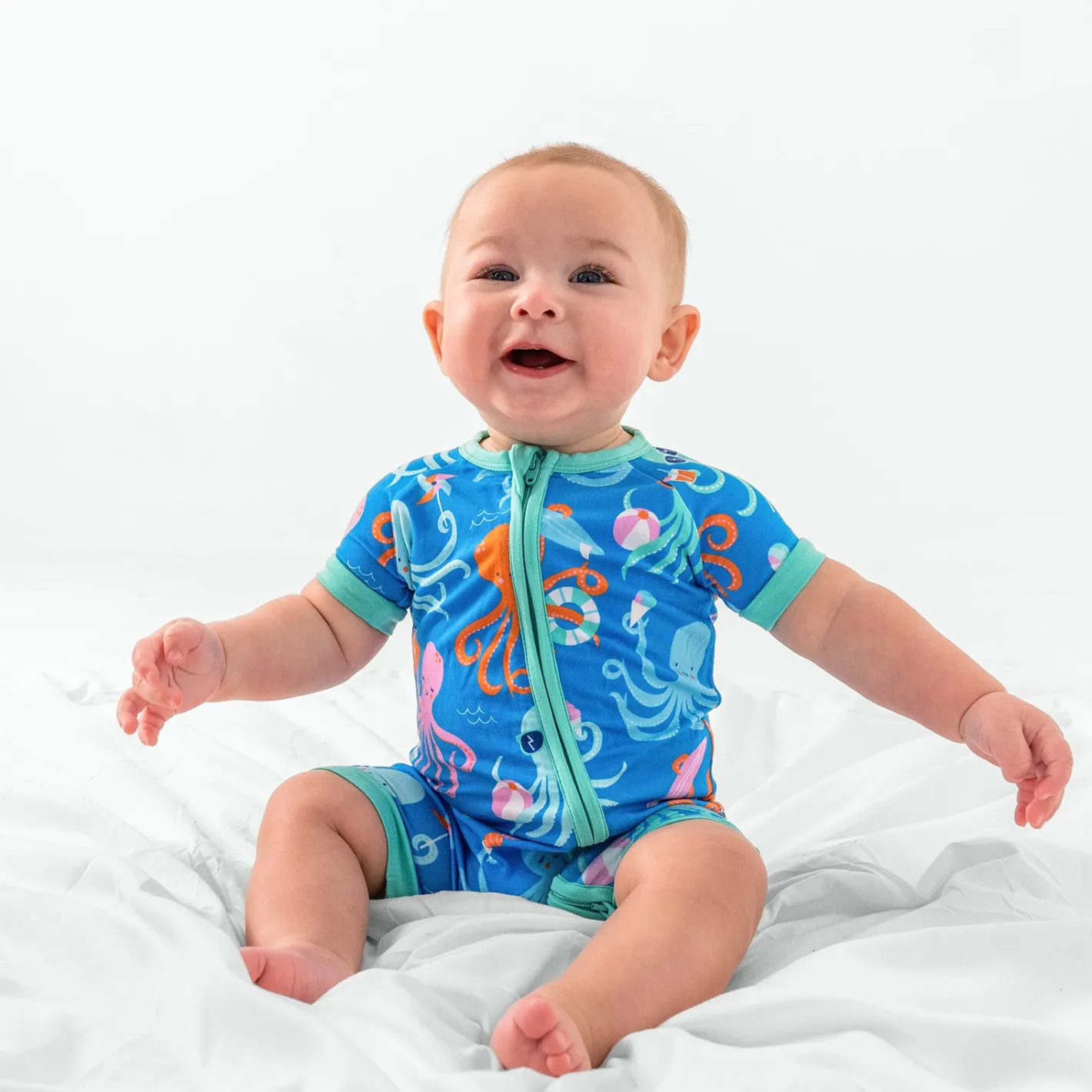 Zippies<Little Sleepies Shorty Zippy Octopus Party