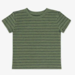 Everyday Essentials|Everyday Essentials<Little Sleepies Relaxed Tee Olive Stripes