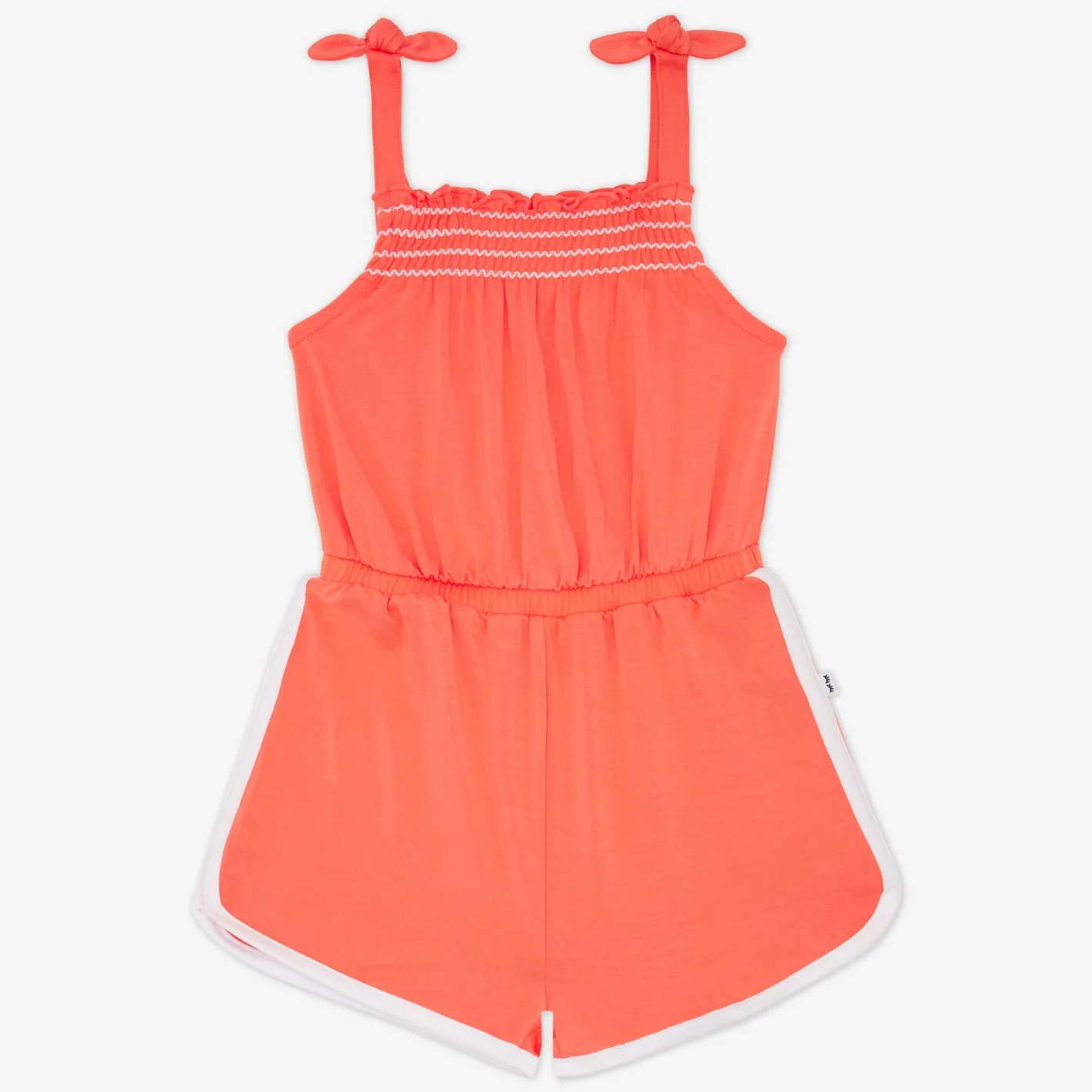 Bamboo Baby Clothes|Rompers<Little Sleepies Smocked Romper Paradise Peach