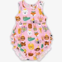 Bamboo Baby Clothes|Rompers<Little Sleepies Bubble Romper Party Pals