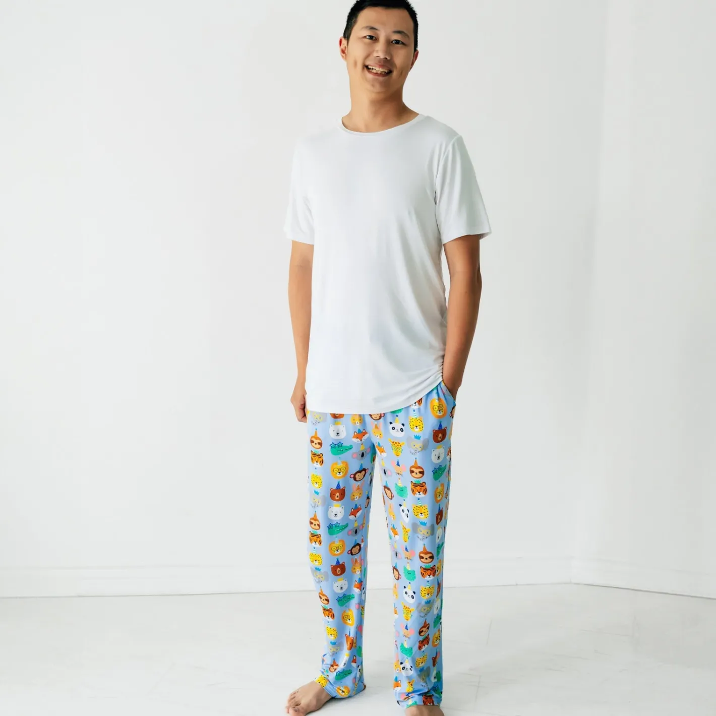 Daddy & Me|Full Family Matching<Little Sleepies Men's Pajama Pants Party Pals