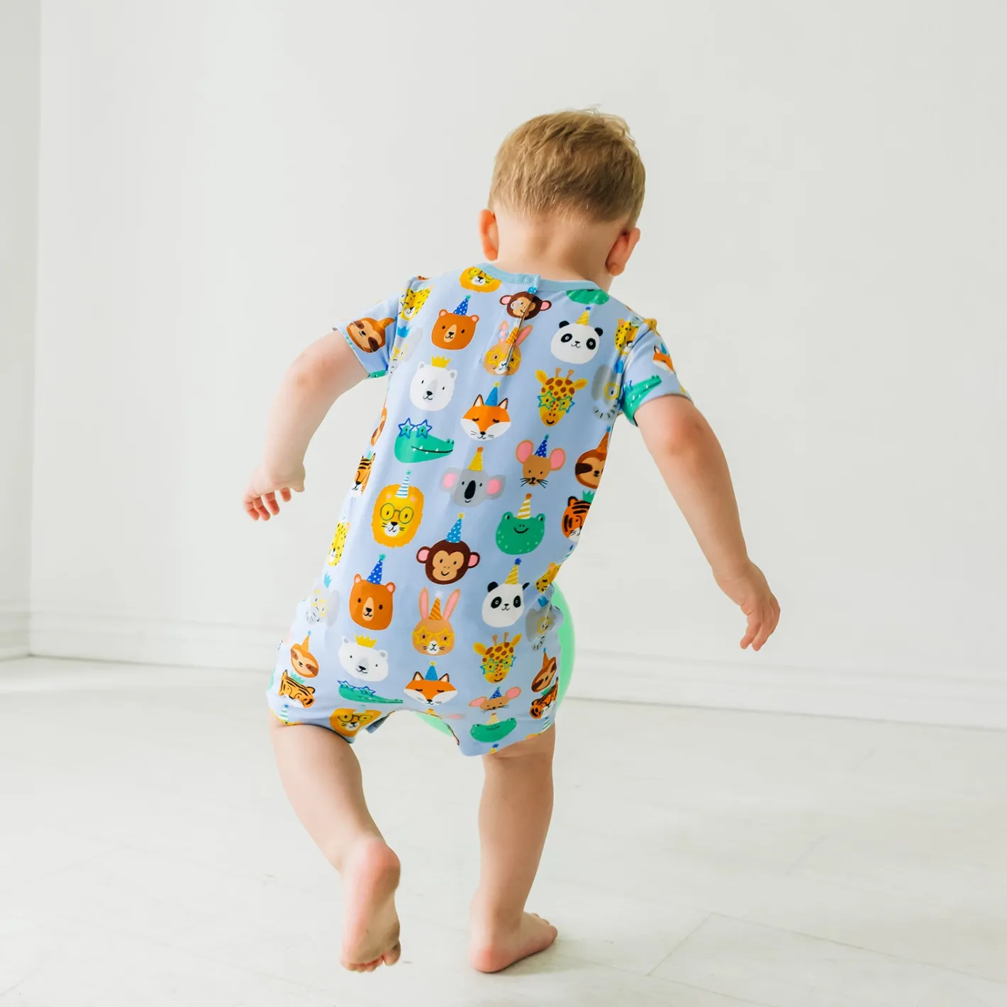 Bamboo Baby Clothes|Rompers<Little Sleepies Party Pals Pocket Shorty Romper