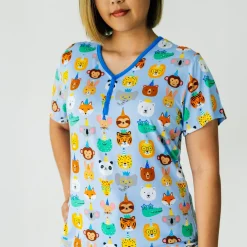 Mommy & Me|Mommy & Me<Little Sleepies Women's Short Sleeve Pajama Top Party Pals