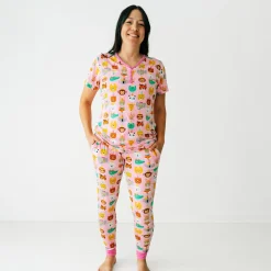 Mommy & Me|Mommy & Me<Little Sleepies Women's Short Sleeve Pajama Top Party Pals