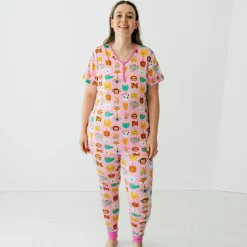 Mommy & Me|Mommy & Me<Little Sleepies Women's Short Sleeve Pajama Top Party Pals