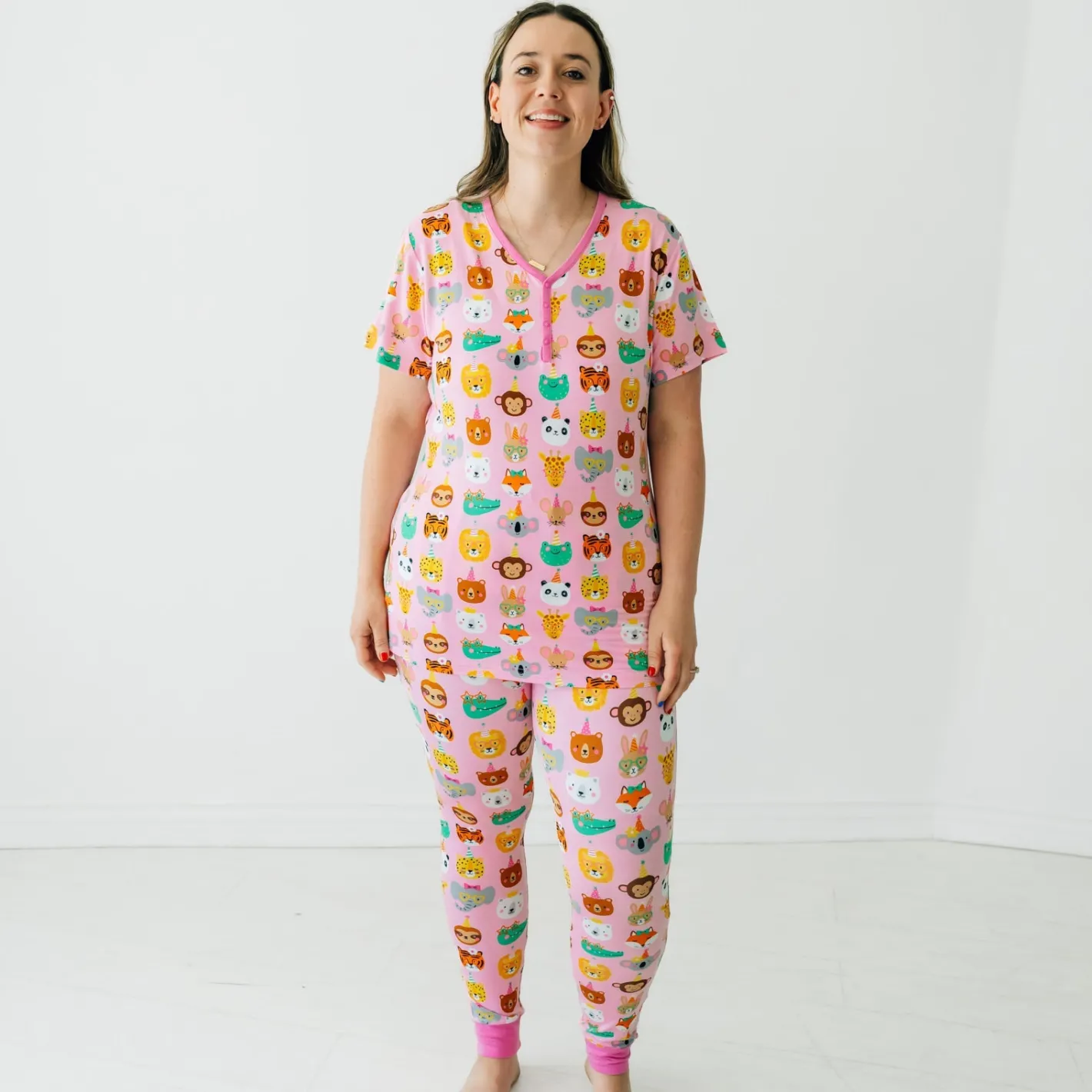 Mommy & Me|Mommy & Me<Little Sleepies Women's Short Sleeve Pajama Top Party Pals