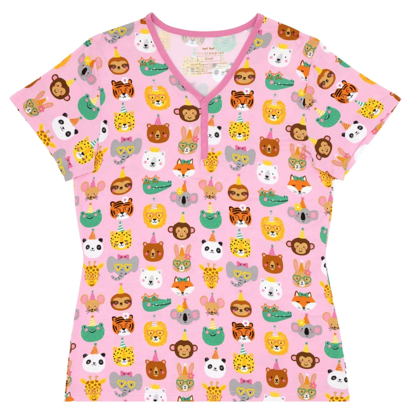 Mommy & Me|Mommy & Me<Little Sleepies Women's Short Sleeve Pajama Top Party Pals