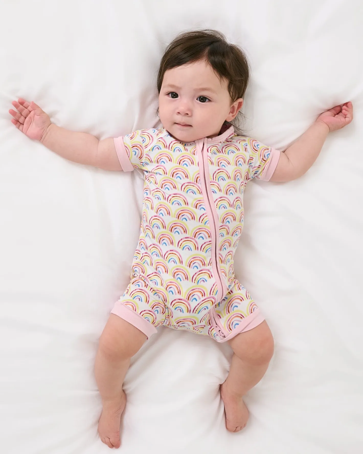 Zippies|Sibling Matching<Little Sleepies Shorty Zippy Pastel Rainbows